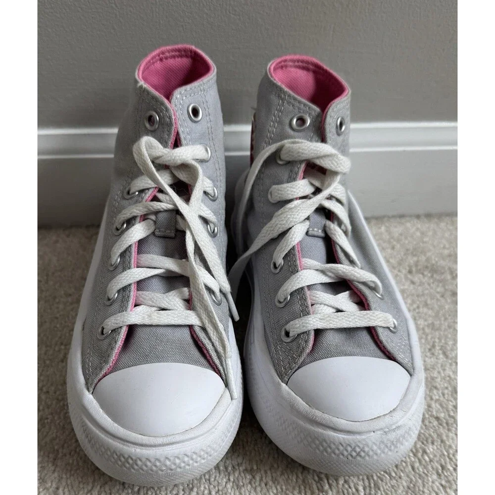 Chuck Taylor All Star Move Platform Gel Patch High-Top Gravel/Pink/White Y2 Girl